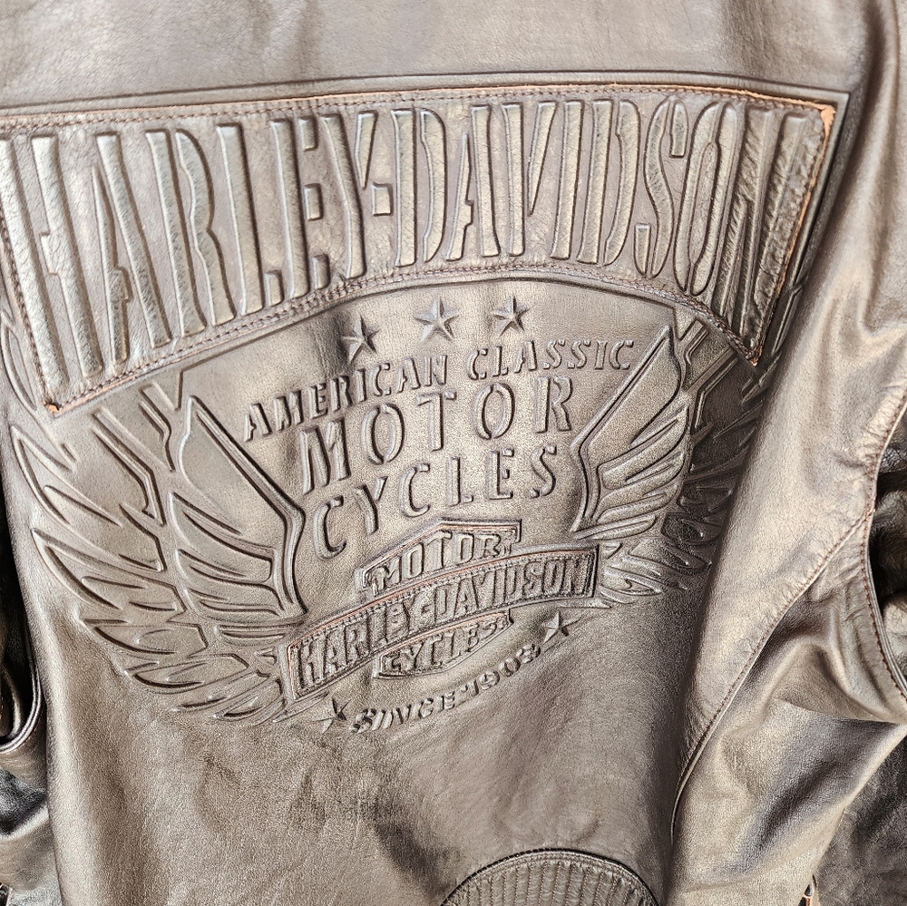 Beautiful leather harley motorcycle jacket